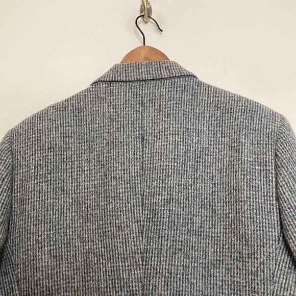 Vintage Harris Tweed Sport Coat Mens 44S Grey Blue Wool Retro Blazer Jacket - Picture 5 of 15